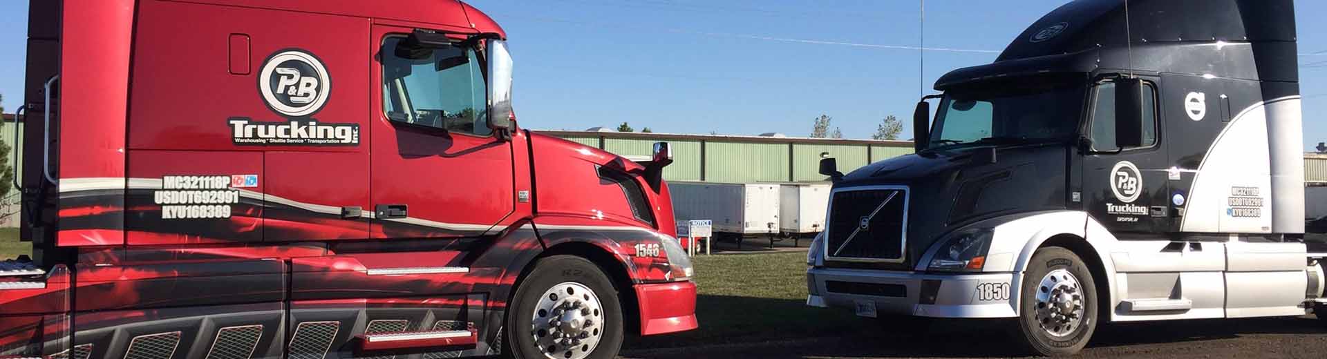 P & B Trucking maintains a fleet of trucks.